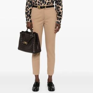 MaxMara Tan Pegno Cropped Trousers